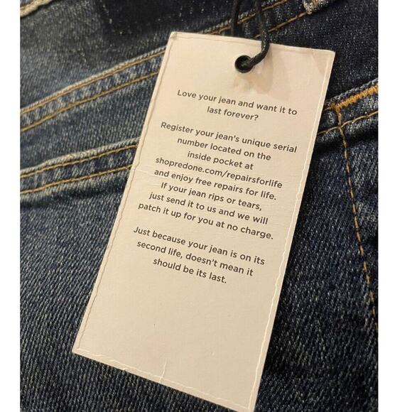 RE/DONE Comfort Stretch High Rise Crop Jean Size 25 NWT - Picture 10 of 10